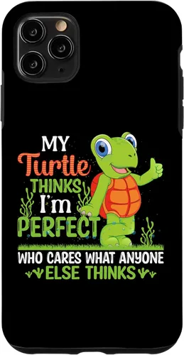 Vista 13 de My Turtle Thinks I'm Perfect Who Cares What Tortoise Case for iPhone 16