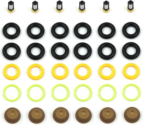 Vista 2 de HiSport Kits de servicio de reconstrucción de inyectores de combustible para motores EV1 universales juntas tóricas de inyector, espaciadores