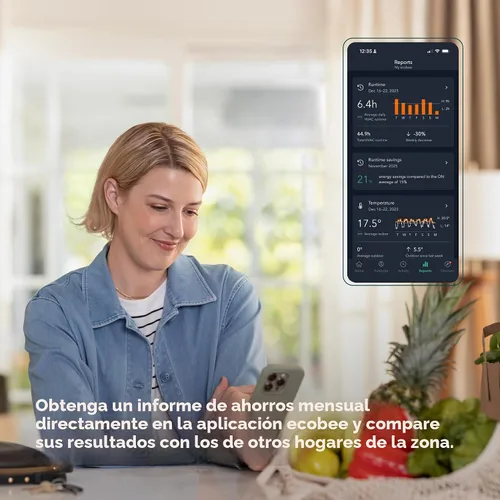 Vista 17 de ecobee Termostato inteligente mejorado, termostato Wifi programable