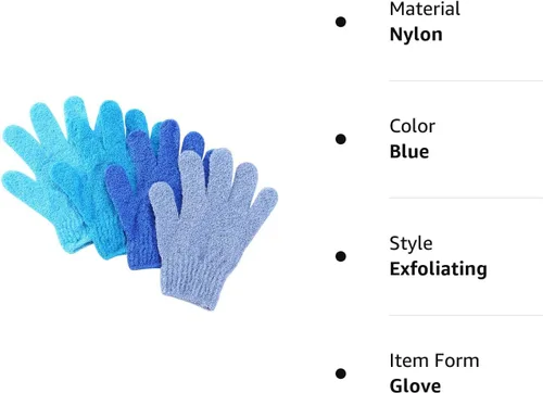 Vista 8 de Guantes exfoliantes y cepillo de limpieza facial de silicona