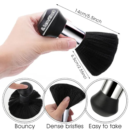 Vista 2 de 2 cepillos de peluquería para quitar el cabello suelto, cepillos profesionales de corte de cabello, cepillo de peluquero suave para cepillar