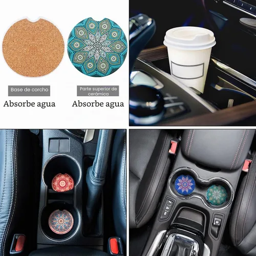 Vista 7 de Frienda - Juego completo de fundas para asientos de coche estilo Baja, manta de sillín multicolor con diseño bohemo a rayas, funda para volante