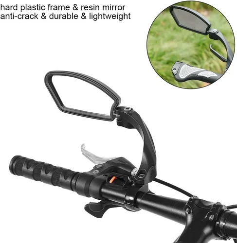 Vista 3 de Fydun - Espejo retrovisor derecho izquierdo con rotación de 180 grados para manillar retrovisor, bicicleta de carretera de montaña para asas