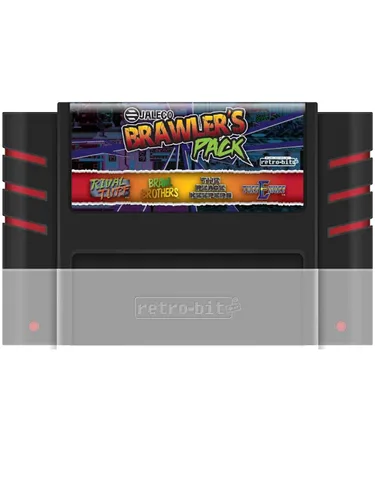 Vista 2 de Retro-Bit Jaleco Brawler's Pack SNES Cartridge - 4 Games in 1 - Super NES