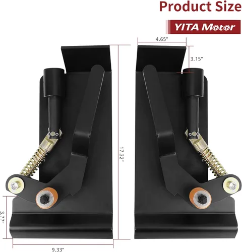 Vista 10 de YITAMOTOR Placa de fijación universal para minicargadora, Bobtach Latch Box, soldadura frontal para tractor, adaptador de conversión de acoplamiento