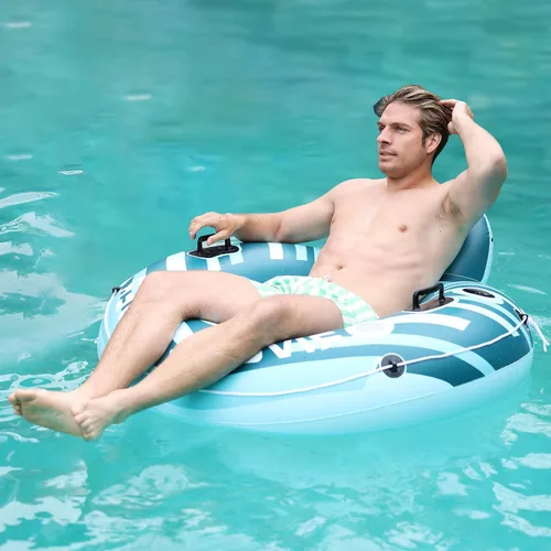 Vista 19 de River Tubes for Floating Heavy Duty Inflatable Floating Lounger Premium River Water Rafts Pool Float with Cup Holder Above Lake for Adults