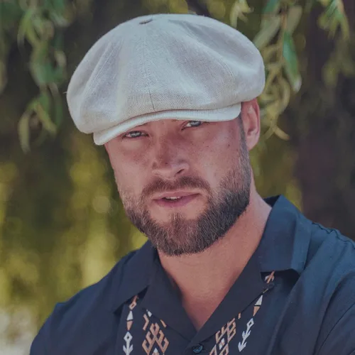 Vista 5 de Sterkowski Modelo Shelby Gorra de periódico 100% lino para hombre y mujer Gorra estilo vintage Airy Paperboy