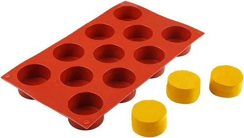 Vista 9 de Molde de silicona con forma de cilindro de 11/8/6 cavidades para hornear, postres, helados, mousse, herramientas de decoración de fondant