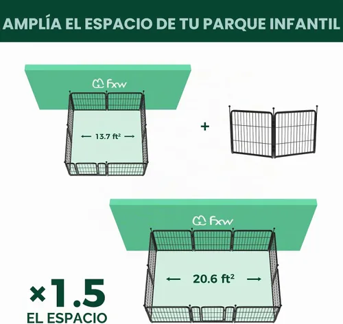 Vista 2 de FXW Rollick - Corralito para perros para patio, campamento con casa rodante, patentado, 24 pulgadas, 2 paneles Fácil instalación, resistente
