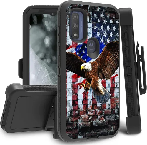 Vista 49 de Funda para Motorola Edge 2021 / Moto Edge 5G UW, protección resistente de 3 capas híbridas a prueba de golpes con funda de clip para cinturón