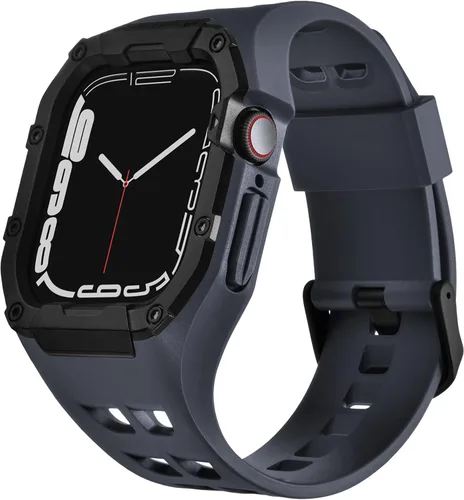 Vista 9 de Nereides - Correa de reloj compatible con Apple Watch de 45 y 44 mm, para iWatch Series 9/8/7/6/5/4/SE/SE2, estuche resistente de alta resistencia