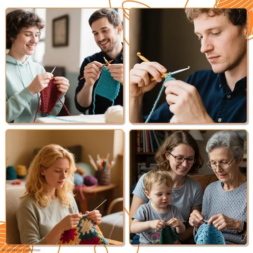 Vista 5 de Yinsun 12 madejas de hilo acrílico, 12 colores de hilo mini para crochet en masa para niños, punto y ganchillo para adultos (12 x 15 g)