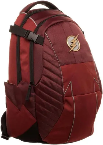 Vista 3 de DC Comics The Flash construido uniforme traje cómic superhéroe mochila portátil bolsa