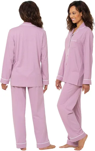 Vista 84 de PajamaGram Conjunto de pijama para mujer – Pijama para mujer, jersey novio, 100% algodón