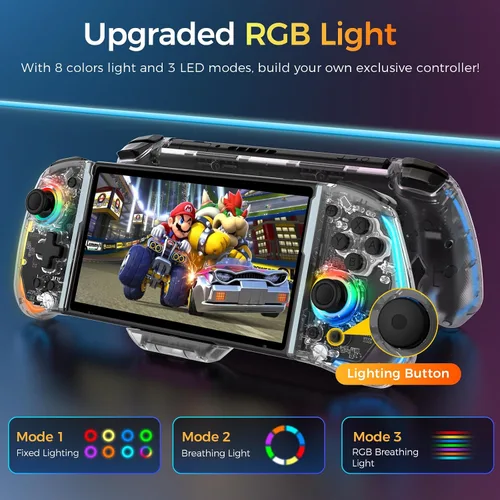 Vista 4 de IINE Switch Handheld Controller, No Drifting One-Piece Joypad Controller with Hall Effect Joystick, Switch Controller Compatible with Nintendo