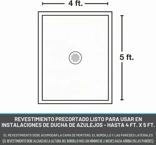 Vista 10 de Kit de revestimiento para cajuela color gris Oatey 41620 40, 5-pies x 6-pies