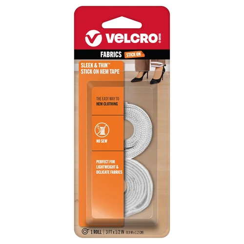 Vista 16 de VELCRO Brand Elegante y delgada para telas Cinta de 3 pies x 3/4 pulgadas, Negro Suave en la piel, ultraligera con Tecnología Sewing Lane