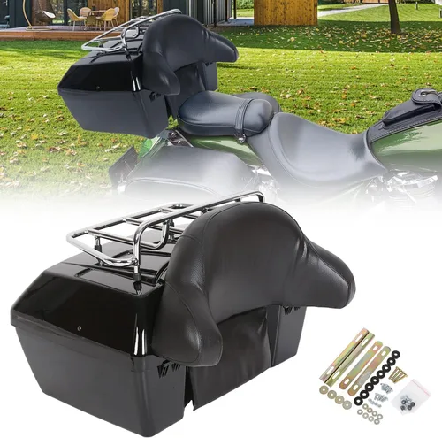 Vista 16 de ECOTRIC - Alforjas rígidas extendidas de 5 pulgadas para maletero, compatibles con todos los modelos Harley Davidson Road King Glide Softail Touring