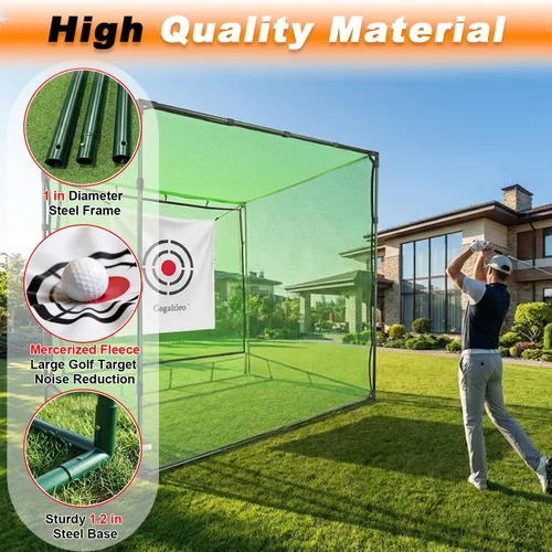 Vista 4 de Redes de práctica de golf para conducción en el patio trasero, uso en interiores, redes de conducción de golf resistentes para patio trasero, redes
