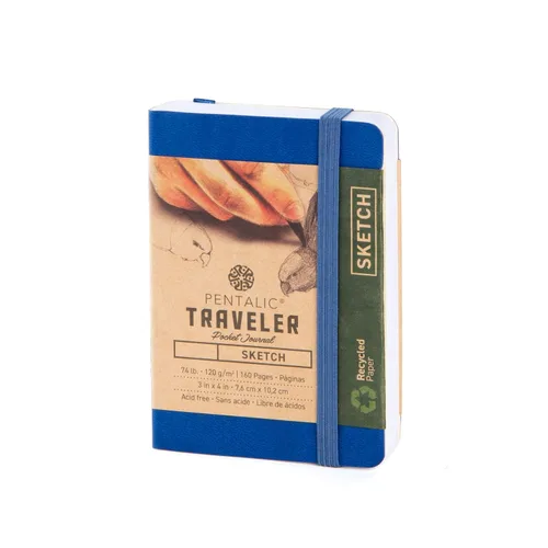 Vista 16 de Cuaderno de bocetos Travelers Dot Grid Pentalic Art, libre de ácidos