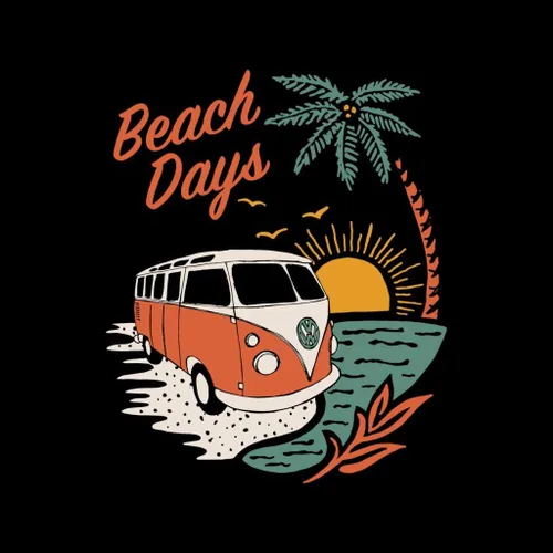 Vista 2 de Volkswagen Beach Days - Camiseta para mujer