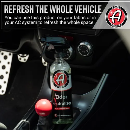Vista 7 de Adam's Polishes Neutralizador de olores (manzana y canela, 16 onzas líquidas) – Ambientador en aerosol para automóvil que elimina los olores nocivos
