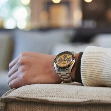 Vista 2 de Seiko Prospex Speedtimer SSC817P1 - Reloj deportivo con cronógrafo solar y esfera beige, Beige, Cronógrafo