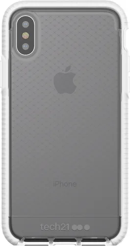 Vista 6 de Tech21 Evo Check - Funda delgada para iPhone X/XS, color blanco transparente, protección inalámbrica y resistente