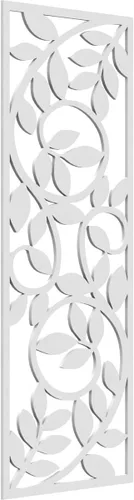 Vista 94 de 9 3/8"W x 24 3/8"H x 1/4"T Utica Decorativo Fretwork Madera Paneles de Pared, Abedul
