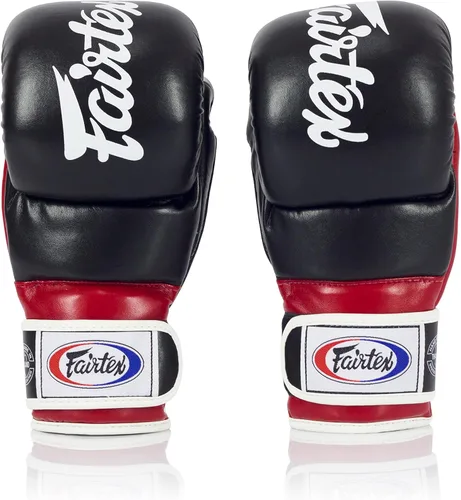 Vista 4 de Fairtex FGV18 Guantes de Muay Thai para Hombres, Mujeres y Niños Guantes de MMA para Artes Marciales Hechos de Cuero de Calidad Premium, Ligeros