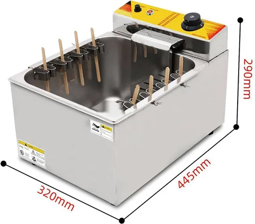 Vista 7 de 12L Gran Capacidad Comercial Automático Queso Hot Dog Sticks Freidora Eléctrica Profunda Perro de Maíz Caliente Máquina