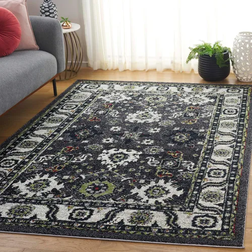 Vista 13 de SAFAVIEH Vintage Hamadan Collection - Alfombra de área de 2 pies 3 pulgadas x 4 pies, naranja y azul, diseño tradicional persa, no desprende pelusa