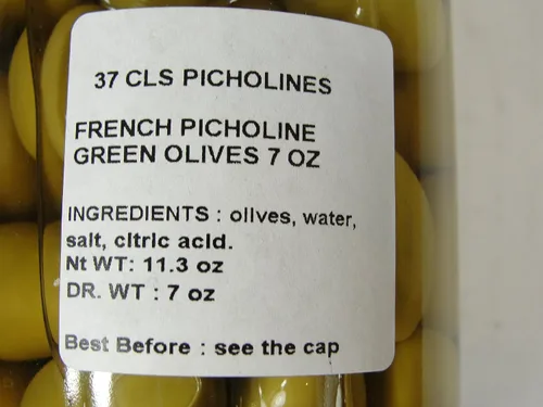 Vista 2 de Barral Aceitunas Verdes Picholines 6.53 oz