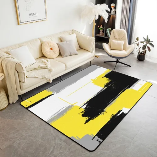 Vista 13 de Feelyou Tapete de interior de arte abstracto para niños y niñas, alfombra geométrica de 3 x 5 pulgadas, ultra suave, retro, circular, geométrica