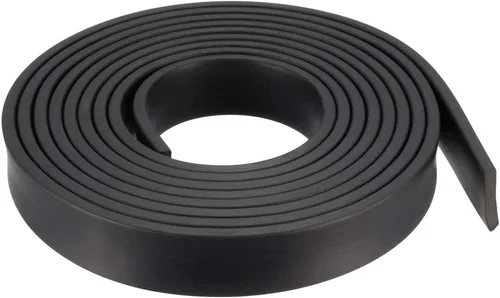 Vista 50 de uxcell Tira de sello de goma rectangular maciza, 0.197 in de ancho, 0.118 in de grosor, 3.3 ft de largo, color negro