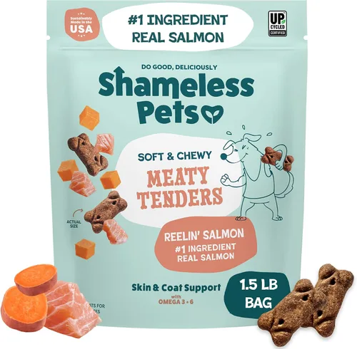 Vista 11 de Shameless Pets Golosinas suaves y masticables para perros, Bacon Me Crazy Meaty Tenders, 8 onzas, el tocino real es el primer ingrediente, sin