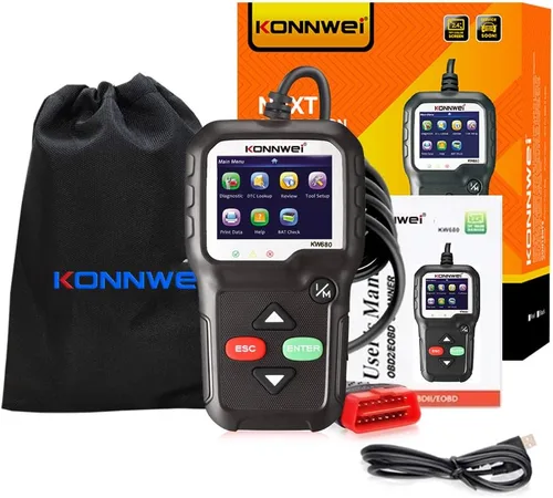 Vista 8 de KONNWEI Herramienta de diagnóstico OBD2 lector de código de coche KW680 Herramienta de escaneo de luz de control mejorado OBD II escáner