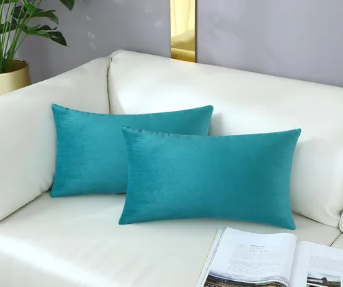 Vista 59 de mixeoo Comfy - Juego de 2 fundas de almohada decorativas de terciopelo grueso sólido y grueso, súper suaves, decoración del hogar para sofá, sala