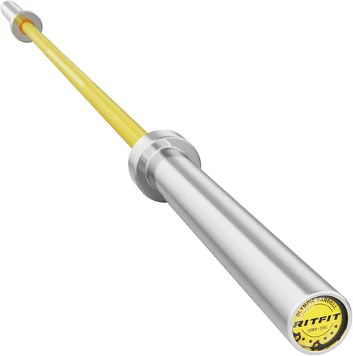 Vista 21 de RitFit Elite - Barra olímpica de 7 pies, robusta barra de 45 libras para levantamiento de pesas y levantamiento de potencia, barra olímpica superior