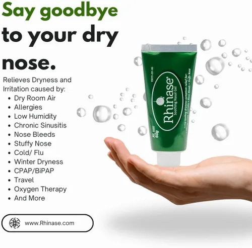 Vista 2 de Rhinase Gel nasal calmante XL 2.12 oz para la sequedad nasal por alergia (no isotónico o hipertónico), baja humedad, sangrado de nariz, nariz tapada