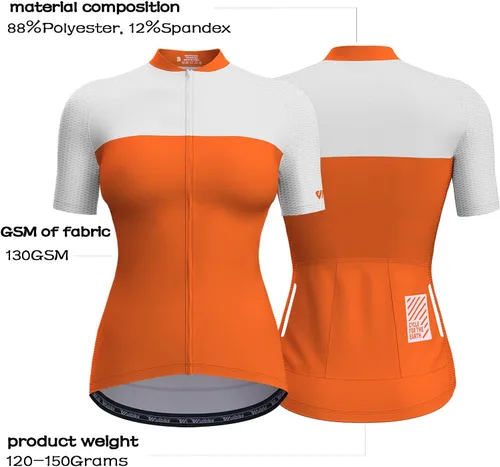 Vista 3 de Wulibike Maillot de ciclismo para mujer, manga larga, con bolsillos