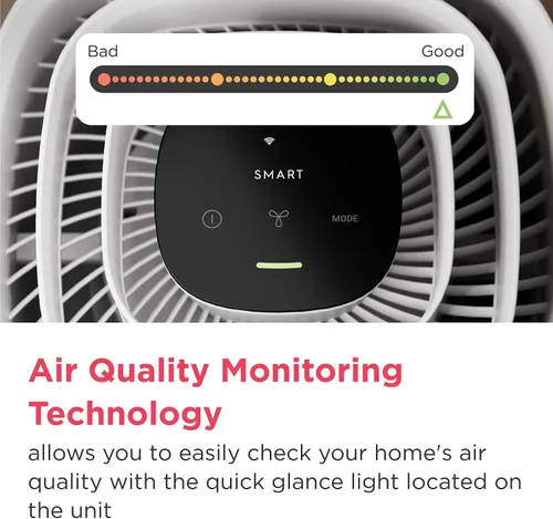 Vista 8 de Frigidaire PureA300 purificador de aire HEPA para dormitorios pequeños, cubre hasta 850 pies cuadrados, filtración de 3 etapas, certificación Energy