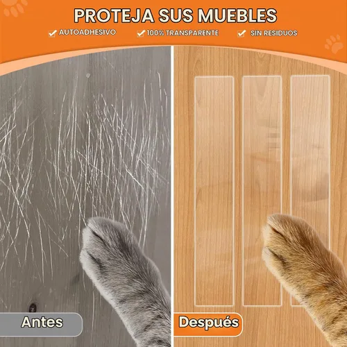 Vista 3 de Protector de puerta contra arañazos de perro, protector de alféizar de ventana, barrera de protección con escudo lateral transparente anti gato