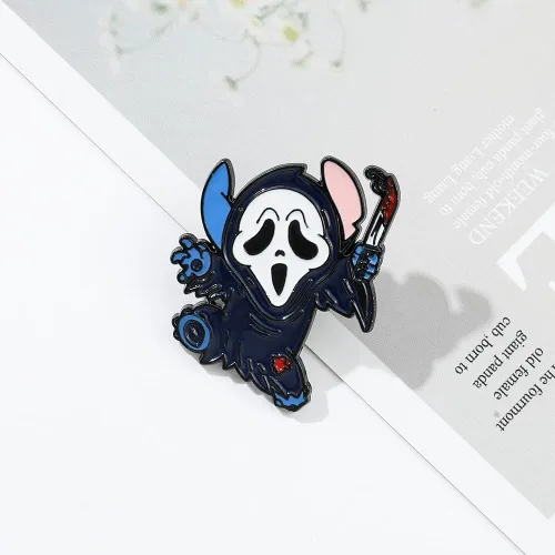 Vista 4 de Ohana - Alfileres esmaltados de puntada de anime Ohana Means Family Stitch Pines de solapa para mujeres, hombres, niñas, niños, broche, mochila