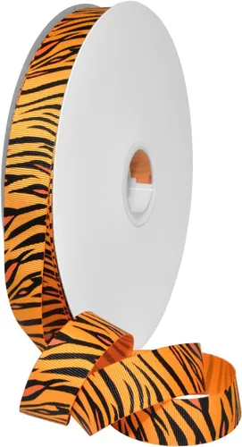 Vista 2 de Morex Ribbon Cinta de grogrén Tigre, 5/8 pulgadas por 20 yardas, naranja