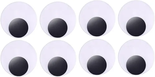 Vista 8 de DECORA Ojos Saltones Móviles de Plástico de Gran Tamaño de 3 Pulgadas con Autoadhesivo para Manualidades, Juego de 4 Cd086s1p1