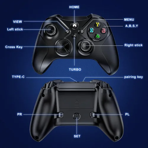 Vista 7 de Gamrombo Wireless Controller for Xbox One, PC Game Controller Support BluetoothWIFIWired Connection Compatible with Microsoft Xbox OneXbox One