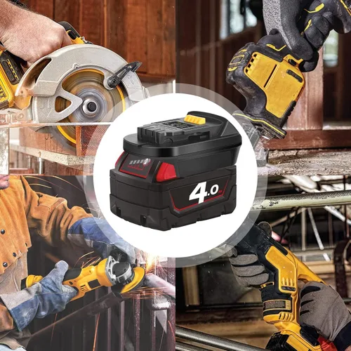 Vista 7 de JYJZPB MIL18DL - Adaptador convertidor de batería para Milwaukee a batería De-Walt, convertidor para baterías Milwaukee 18V M18 a baterías Dewalt
