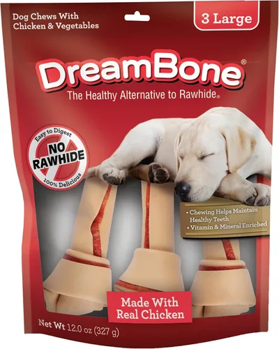 Vista 5 de DreamBone Golosinas para perros sin cuero crudo de hueso medio con proteína