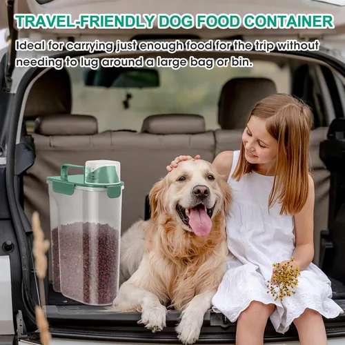 Vista 5 de TBMax Contenedor de Almacenamiento de Comida para Gatos y Perros de 5 a 7 libras, Contenedor Secundario de Almacenamiento de Comida para Mascotas
